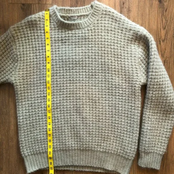 Zara Cozy Wool, Alpaca beige knit sweater L - Picture 7 of 7